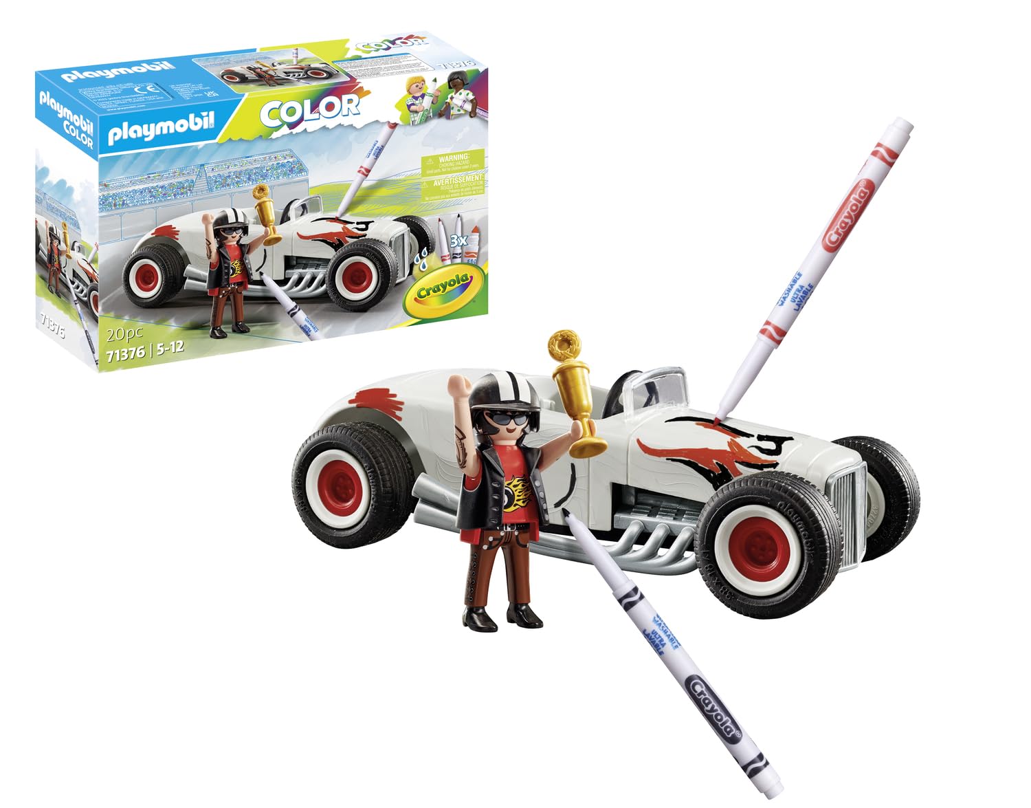Playmobil Color 71376 auto da corsa da colorare 5 anni