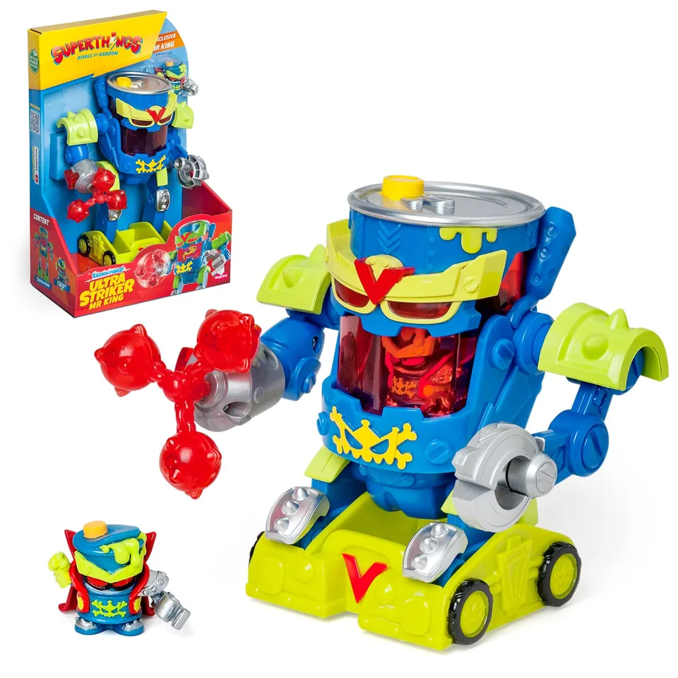 Superthings Guardians of Kazoom Ultra Striker Mr. King robot con figure