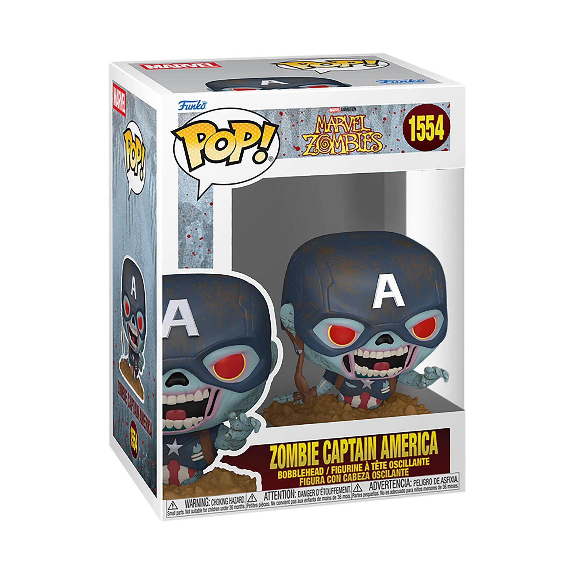 Funko Pop Zombie Captain America figure vinile Marvel