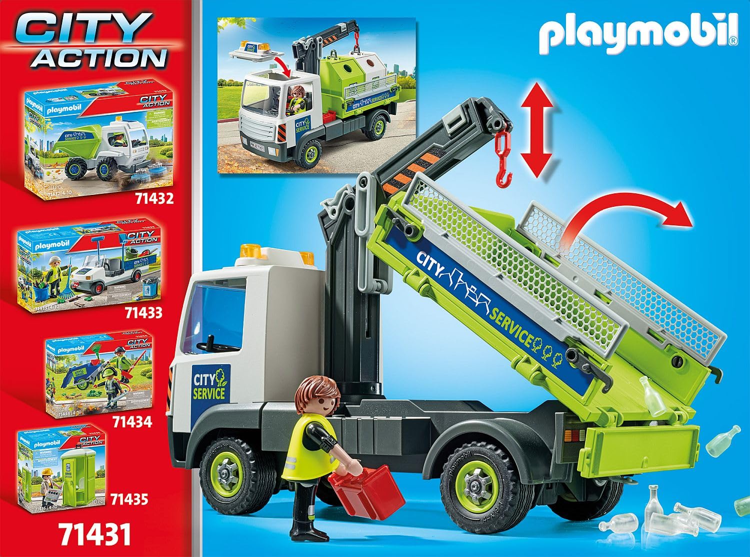 Playmobil City Action 71431 camion trasporto rifiuti 62 pezzi