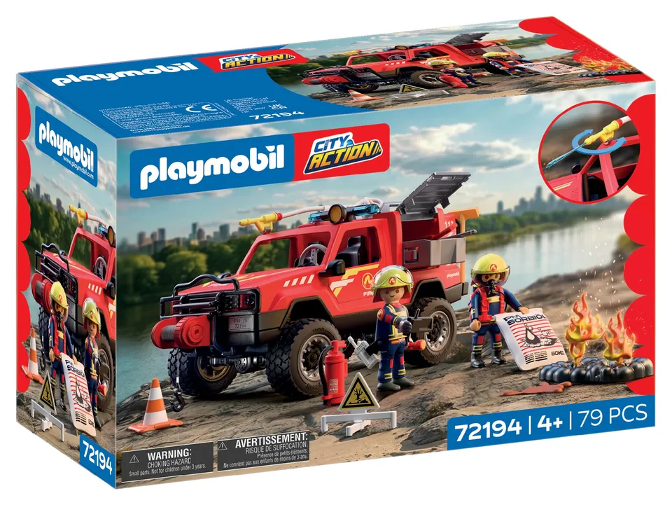 PLAYMOBIL City Action 72194 pick-up pompieri spruzza acqua