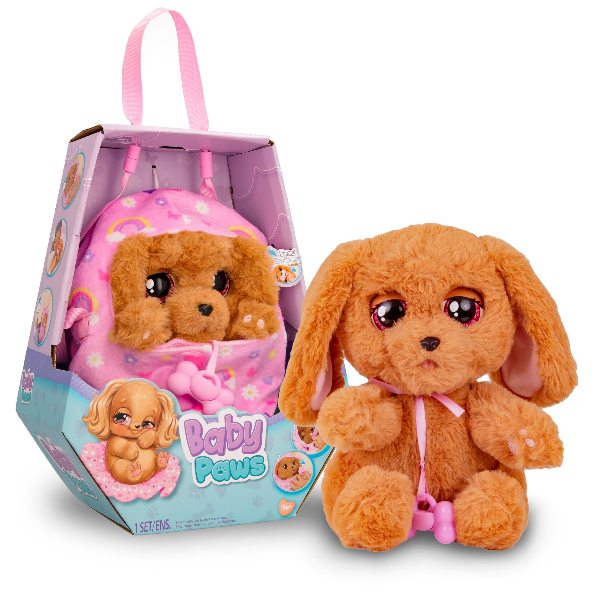 Baby Paws Cocker peluche interattivo con borsetta 3 anni