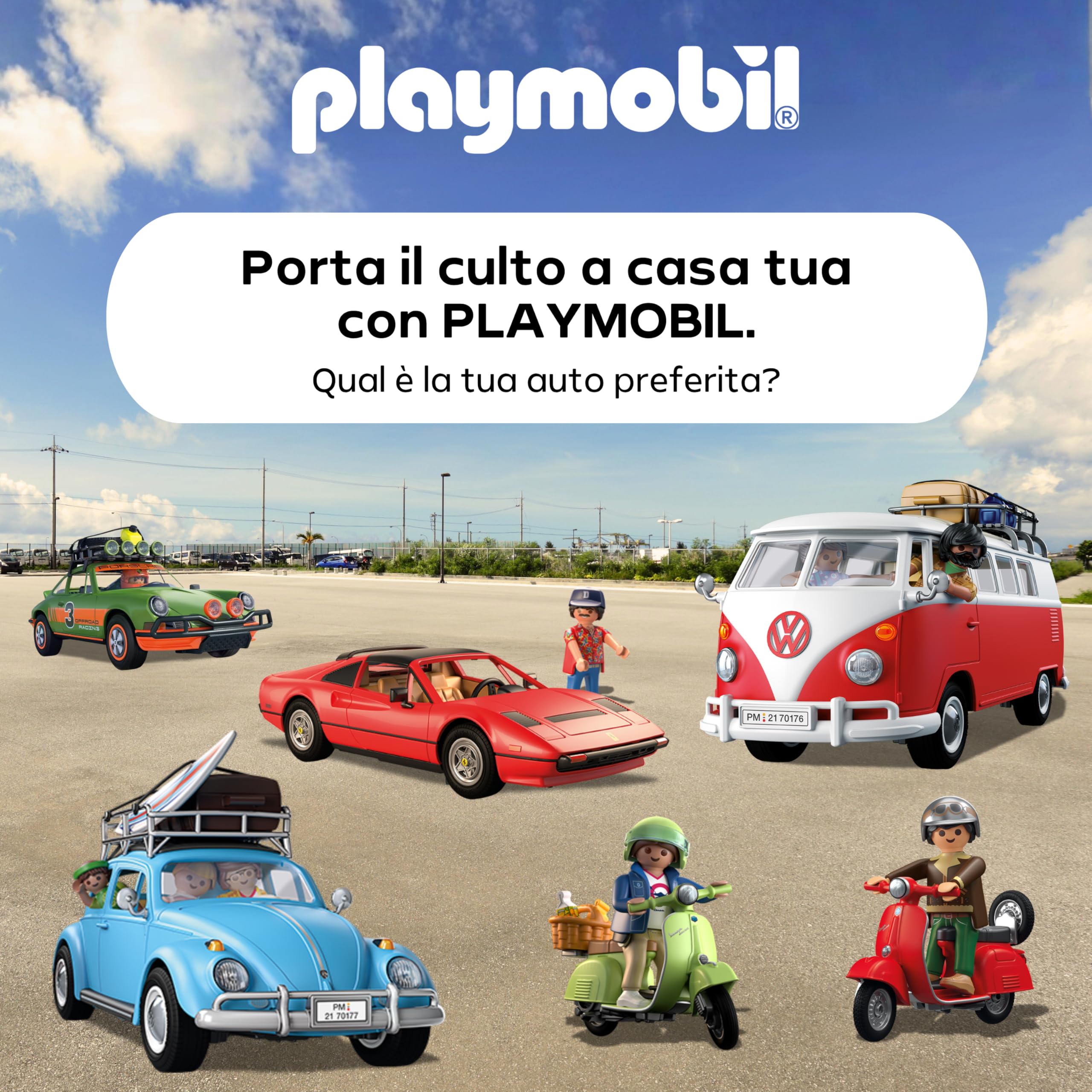 Playmobil 72284 Vespa 80 anni scooter azzurro personaggio