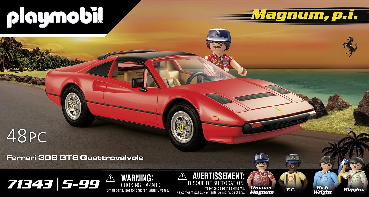 PLAYMOBIL 71343 Ferrari 308 GTS Magnum P.I. macchinina rossa