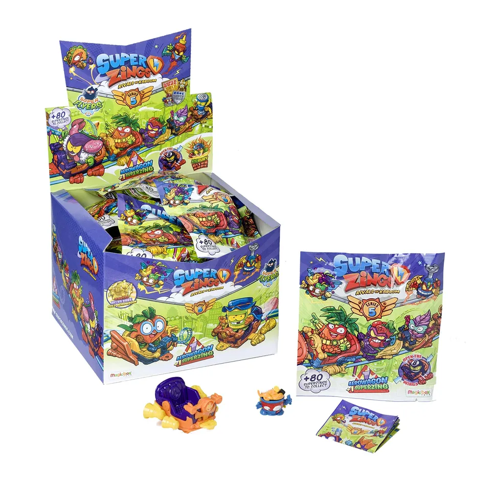 SuperZings Serie 5 Aerowagons Display 24 Buste Figure Incluse