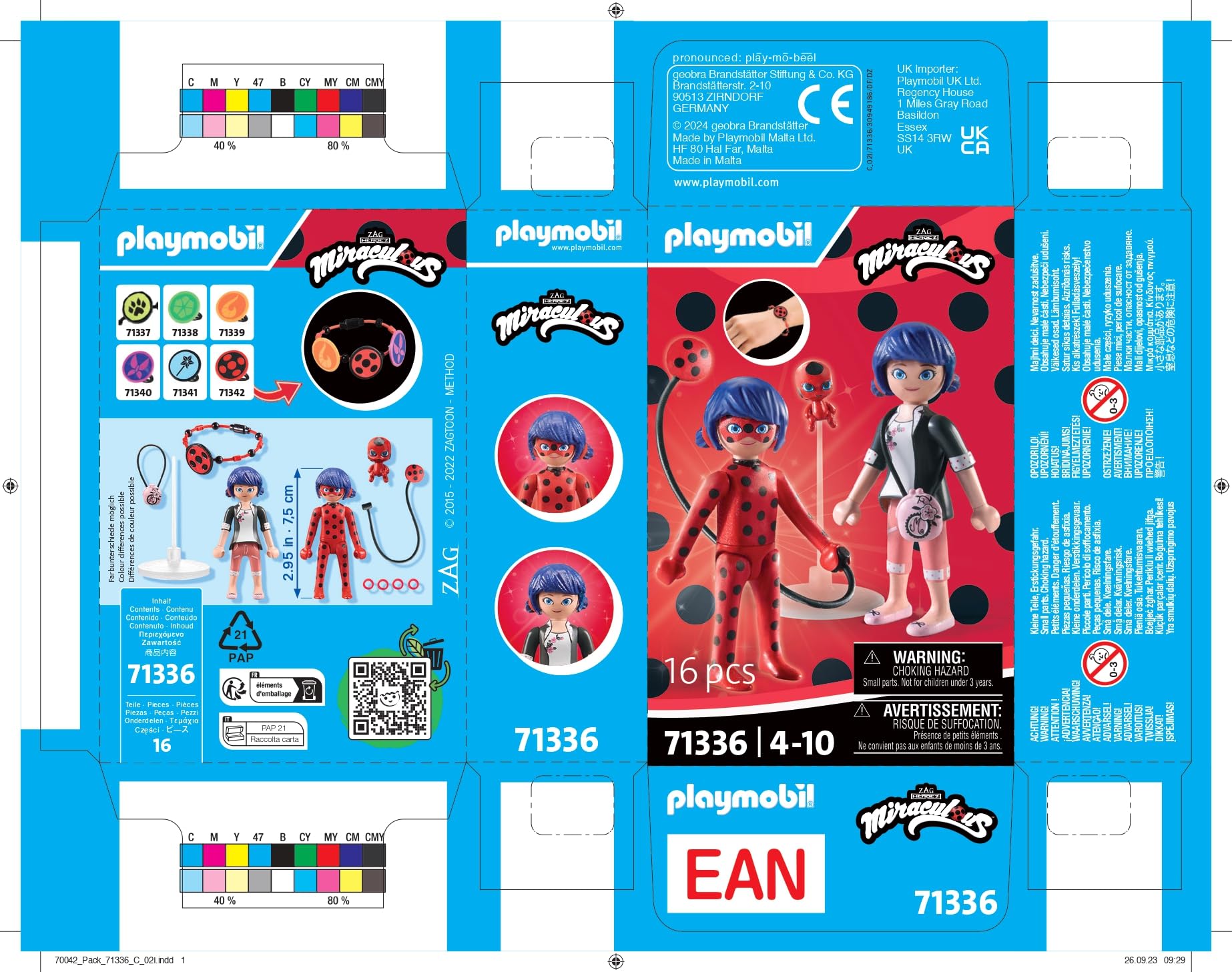 PLAYMOBIL Miraculous 71336 Marinette Ladybug figure 16 pezzi