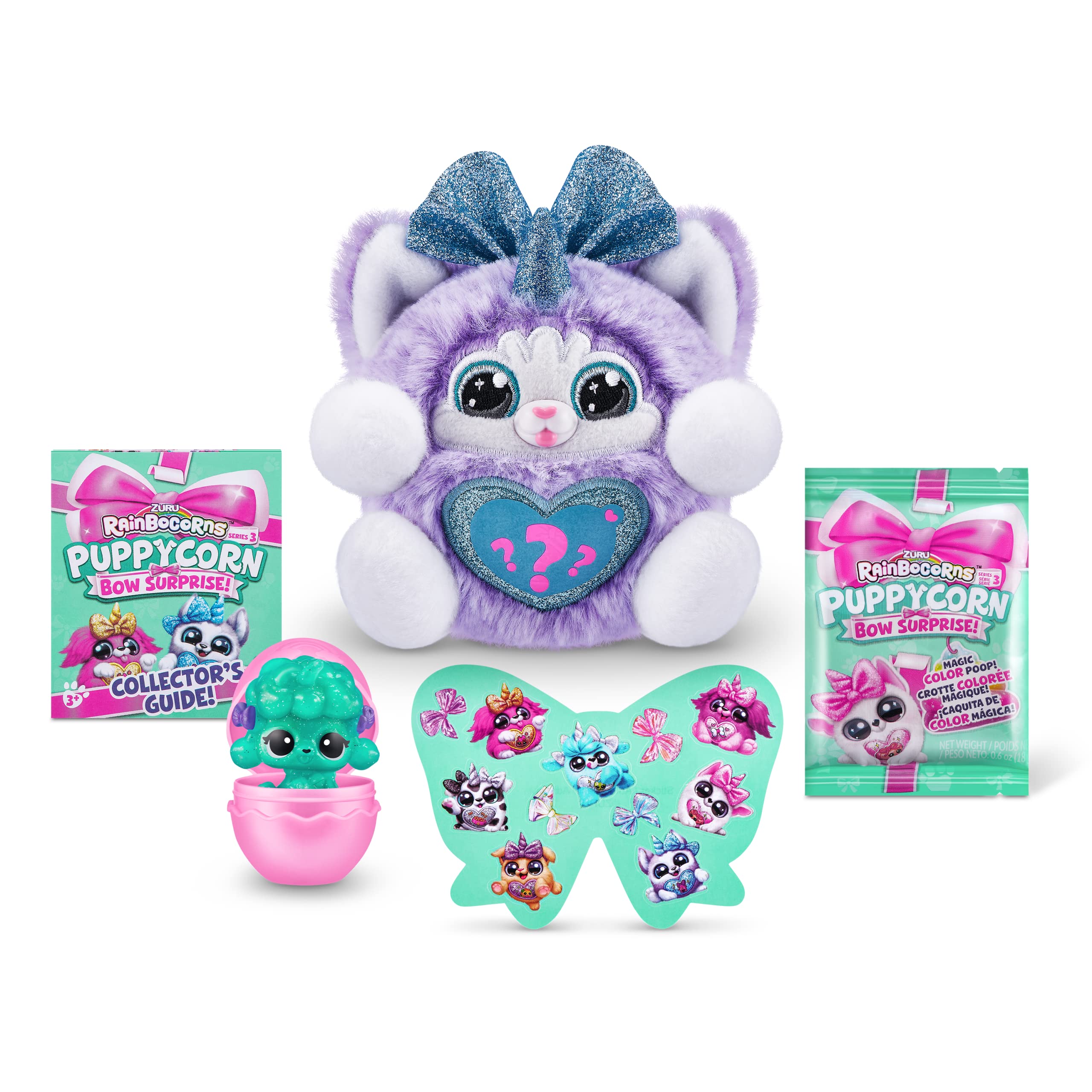 Rainbocorns Puppycorn Surprise Rufus Husky peluche 5 sorprese