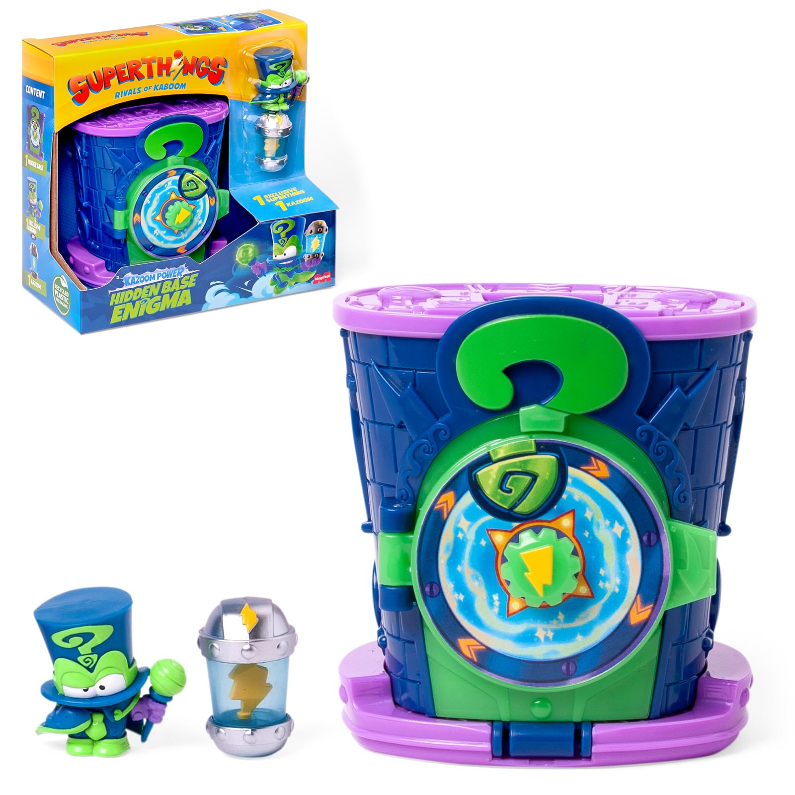 Superthings Guardians of Kazoom Power base Enigma playset con 2 figure
