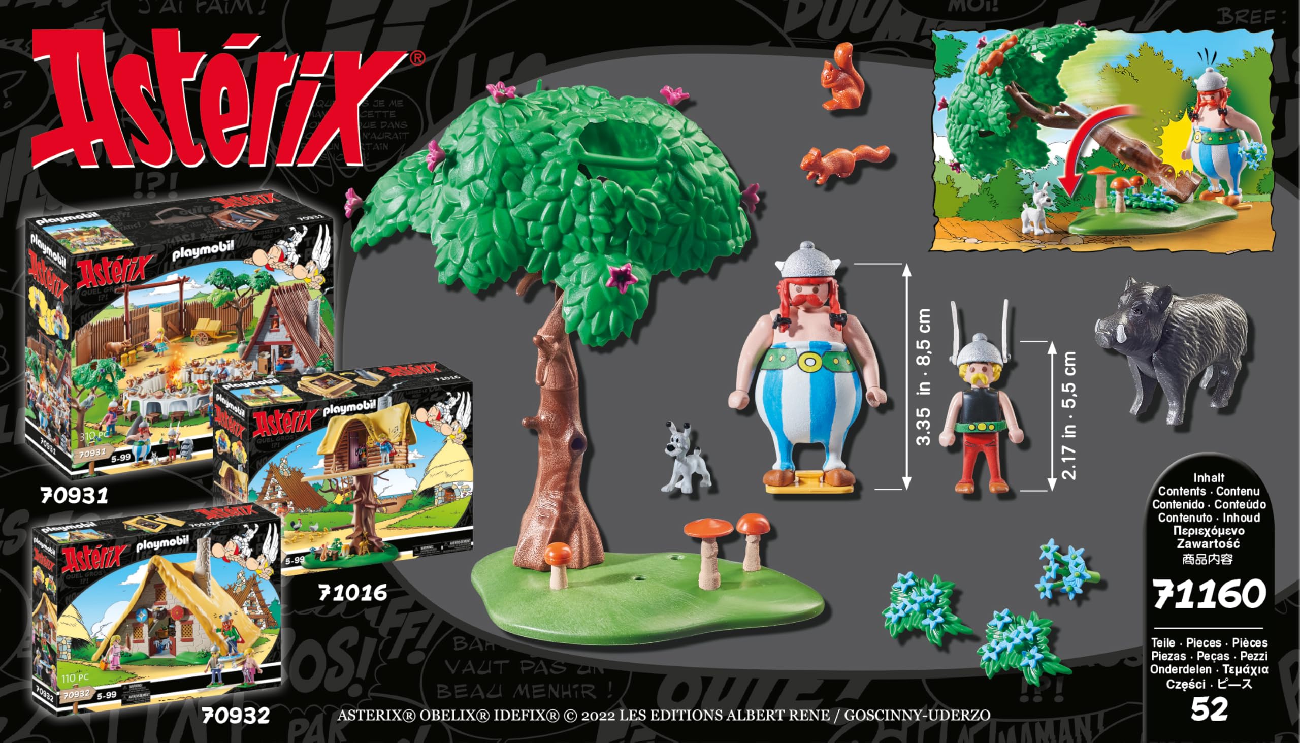 Playmobil Asterix 71160 playset Caccia al Cinghiale 52 pezzi