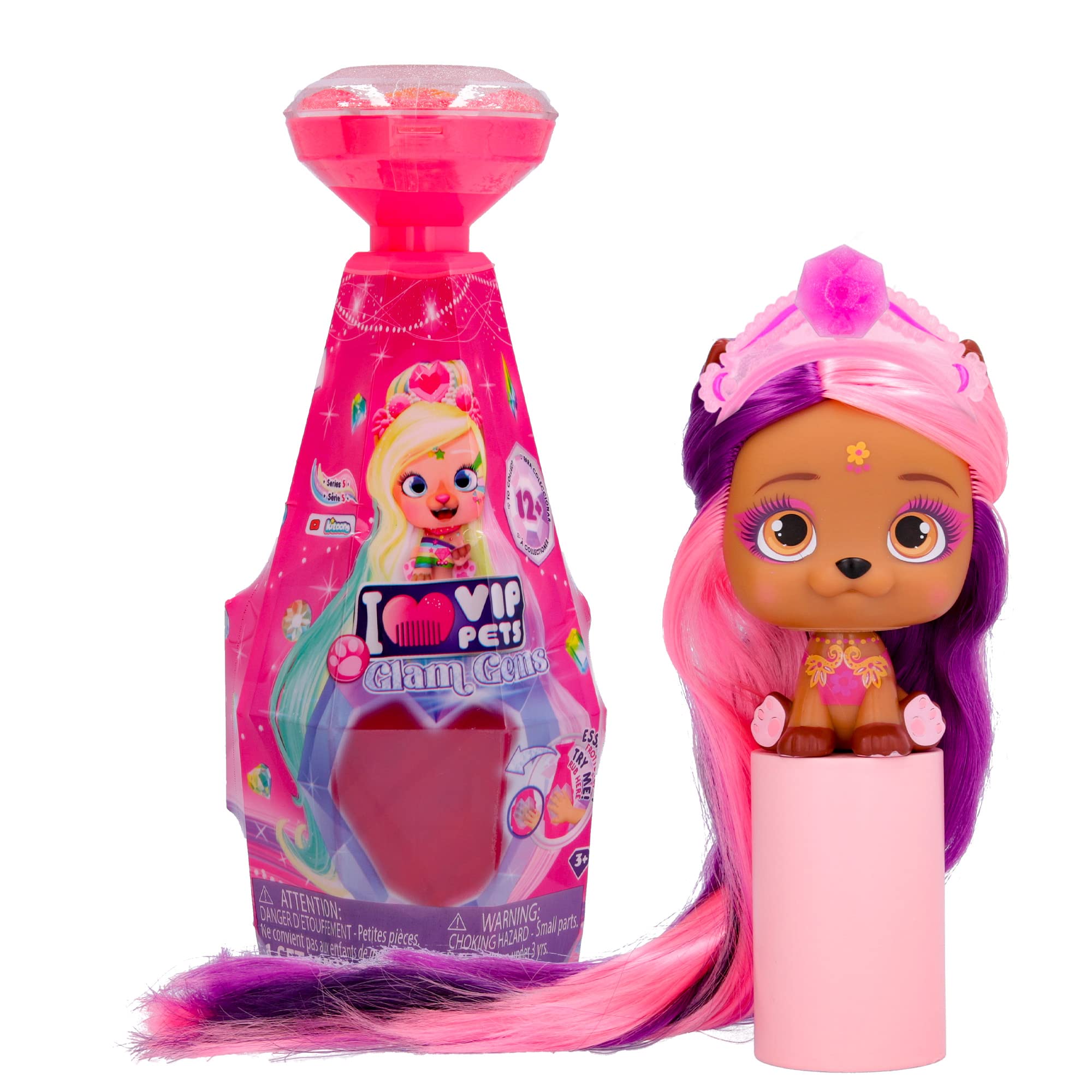 IMC Toys VIP Pets Glam Gems S5 bambola sorpresa capelli gioiello