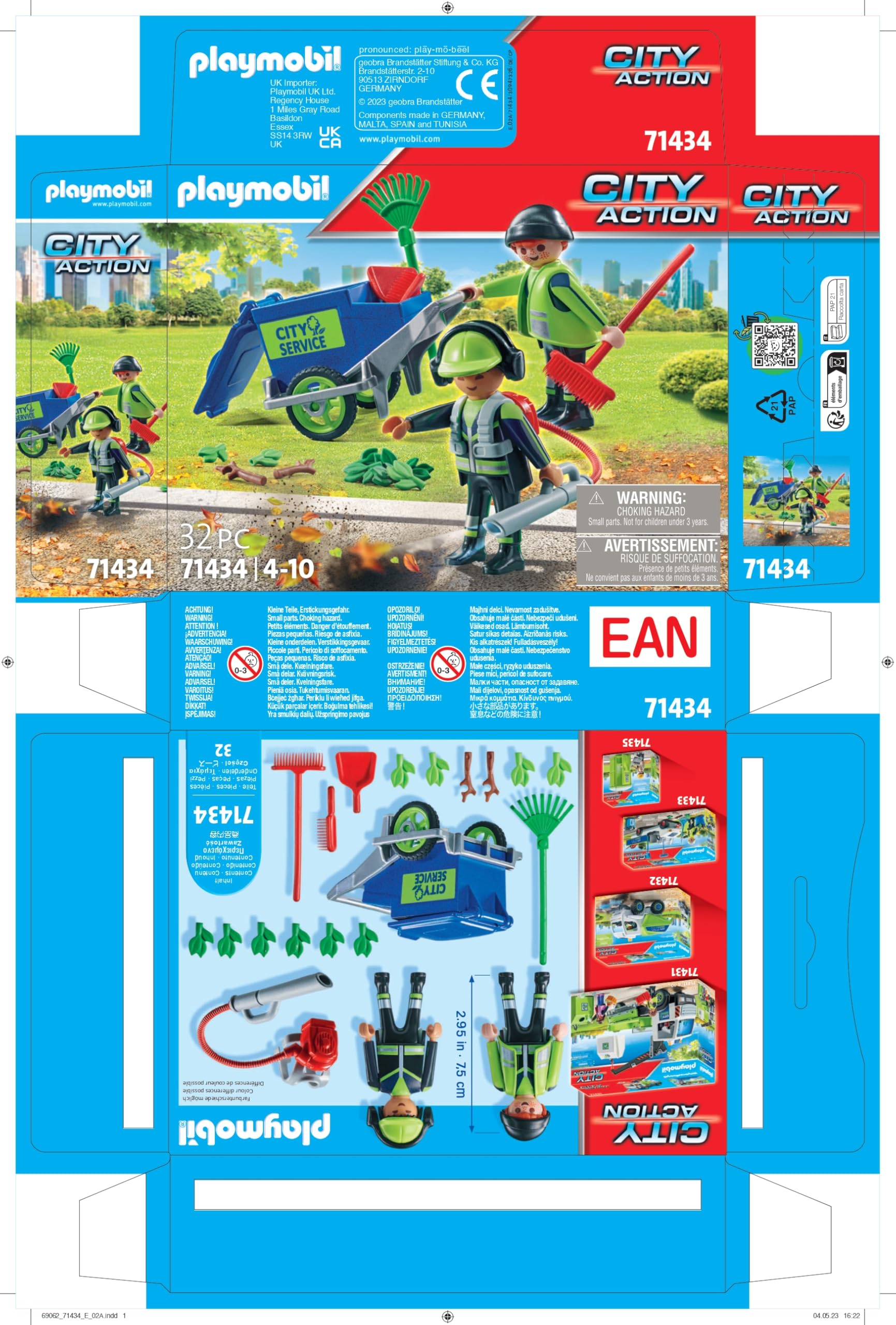 Playmobil City Action 71434 Squadra di Pulizia 32 Pezzi