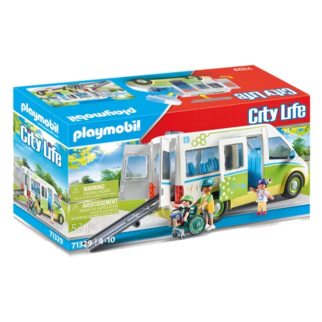 Playmobil City Life 71329 scuolabus giocattolo con rampa