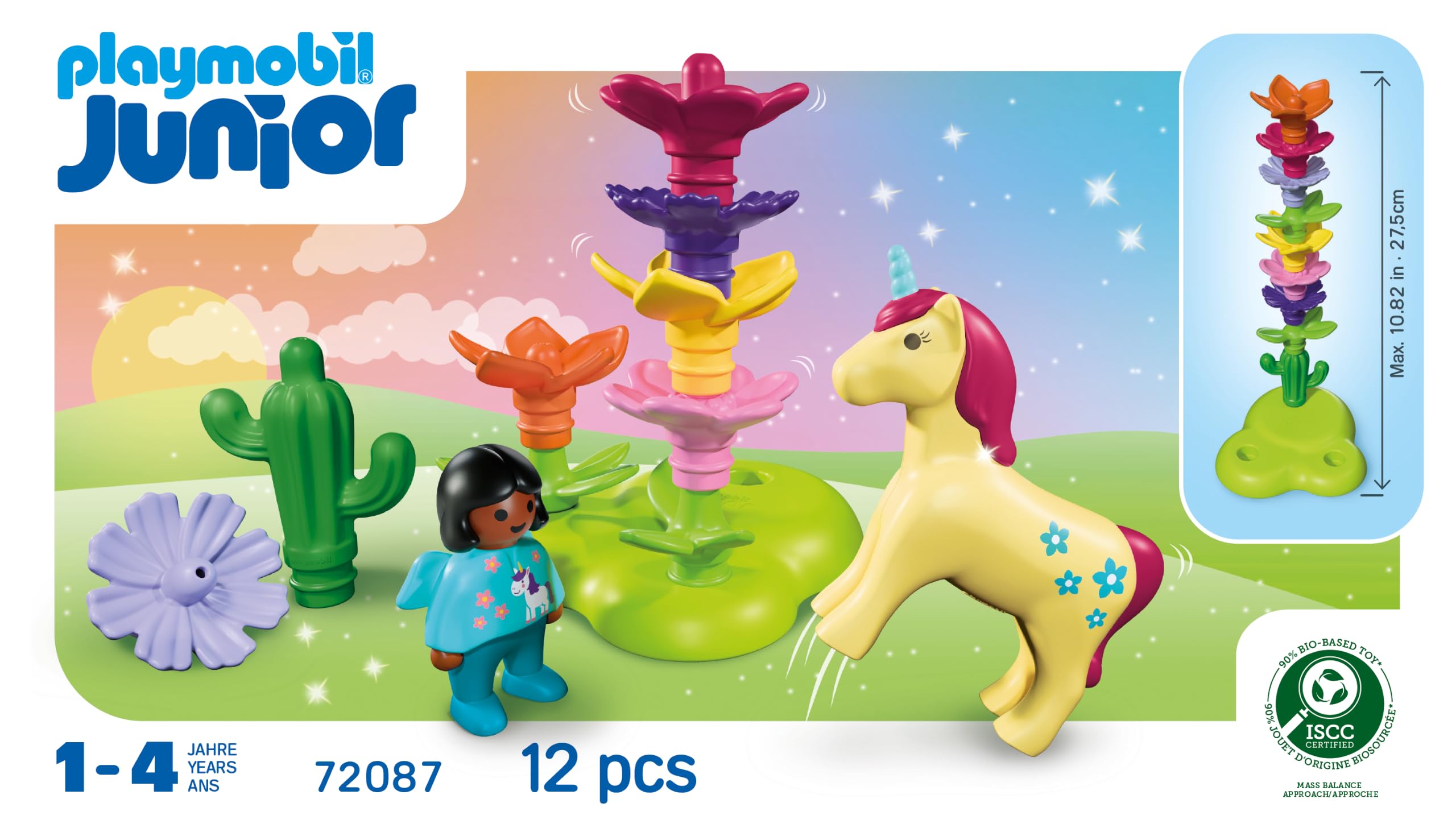 Playmobil Junior Giardino Fate Unicorno 72087 Fiori Impilabili